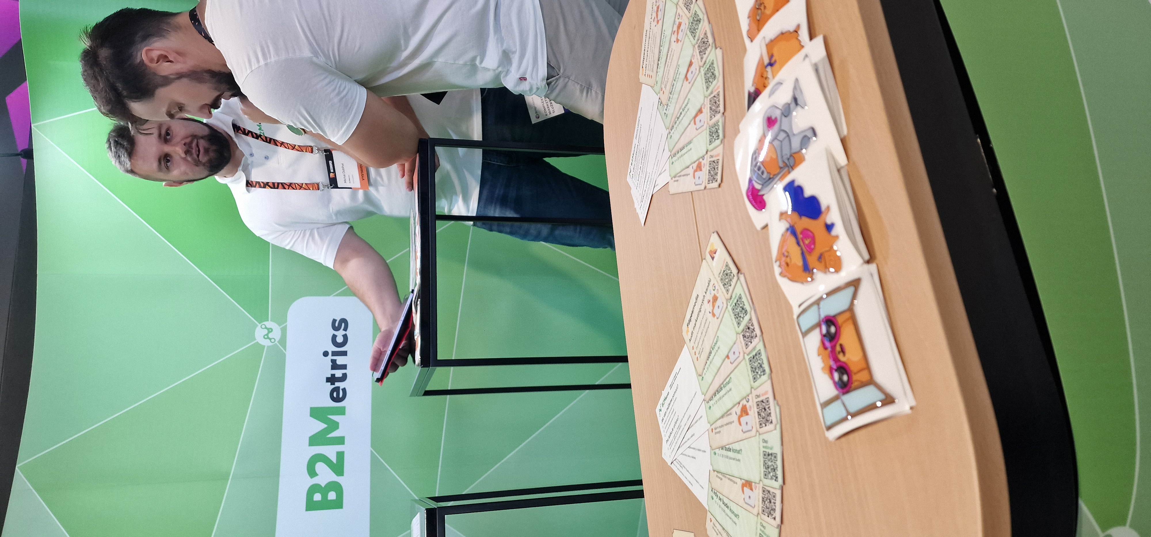 Návštěvníci u B2Metrics stánku na veletrhu Reshoper